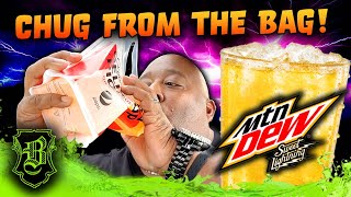 Mtn Dew Sweet Lightning Chug From The BAG [upl. by Adyahs]