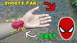 How to make SPIDERMAN web shooter Easy  Cardboard amp spring [upl. by Josefa]