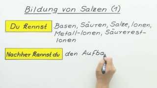 Salze Ihre Bildung  Chemie  Allgemeine und anorganische Chemie [upl. by Ahseik938]