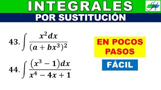 INTEGRALES POR SUSTITUCIÓN ➡️∫x2dxabx32 ➡️∫x31dxx44x1 [upl. by Hiroshi]