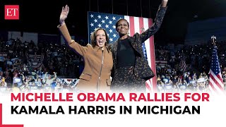 US Elections 2024 Michelle Obama rallies for Kamala Harris in Michigan [upl. by Agrippina]