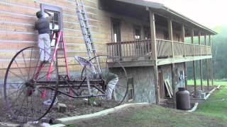 Log Home Chinking amp Caulking Raleigh  Rowen  Mecklenburg NC  SC  VA [upl. by Clabo693]