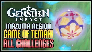 Genshin Impact All Game of Temari Challenge Locations [upl. by Bluefield240]