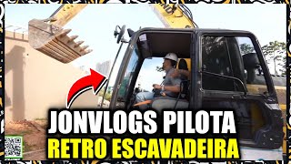 JONVLOGS PILOTA RETRO ESCAVADEIRA EM BALNEARIO Camboriú BDJ [upl. by Steffane112]