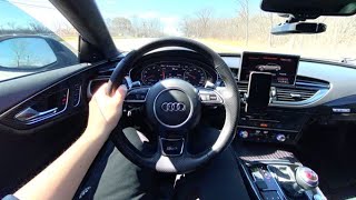 560HP Audi RS7 POV Drive and Exhaust Sounds [upl. by Arde]