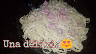 Como hacer fideos con crema y paleta facil rapido y sencillo [upl. by Ali]