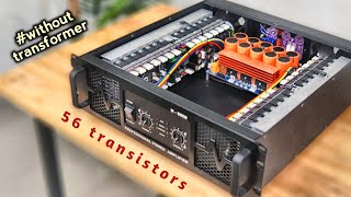 Restore and reset high power amplifier using 56 transistors without transformer cbzproject [upl. by Ruthe]