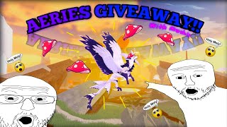 AERIES GIVEAWAY With other stuff  creaturesofsonariaroblox giveaway [upl. by Anniala479]