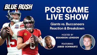 Giants vs Buccaneers Postgame Live Show  Blue Rush [upl. by Tiebout]