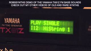 Yamaha TX81Z Punchy FM Basses and sounds only No pianos and no talking  Hi quailty [upl. by Leehar]