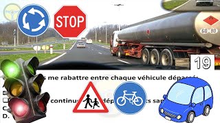 2023 Nouveau examen code de la route😍sécurité routière croisement et dépassement codedelaroute [upl. by Fineman]