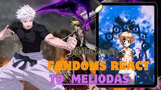 Fandoms react to Meliodas  Gacha life 2  TikToks  Seven deadly sins [upl. by Fraze]