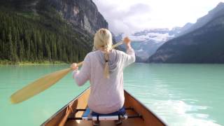 Canoeing at Lake Louise 4K [upl. by Eciruam]