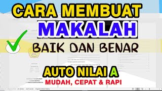 Cara Membuat Makalah Yang Baik Dan Benar Untuk Pemula Part 1 [upl. by Ttennaj]