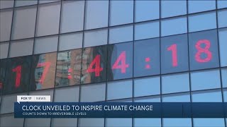 Climate Clock unveiled in Manhattan [upl. by Lekcim876]