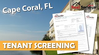 Cape Coral FL Tenant Screening Services for Landlords amp Real Estate Agents [upl. by Ninnahc]