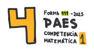 Pregunta 4  PAES Competencia Matemática M1 2024  Admisión 2025 [upl. by Isaacson]