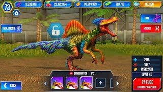 NEW UNLOCK HYBRIDS SPINORAPTOR MAX X3 LEVEL 40  HT GAME [upl. by Enomsed]