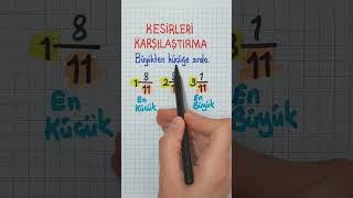 4SINIF🟠Kesirleri KarşılaştırmaSıralama2 ✅️✅️ kesirler sıralama [upl. by Arramas]