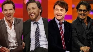 The Graham Norton Show S18E09  Johnny Depp Benedict Cumberbatch James McAvoy Daniel Radcliffe [upl. by Nyrual]