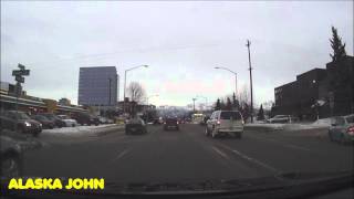 MIDTOWN DASHCAM DRIVE  Anchorage Alaska  December 19th 2015 [upl. by Sihun]