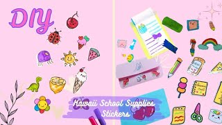 DIY Cute Stickers  How to make cute supplies stickers Handmade Stickers without glue sticker [upl. by Humpage]