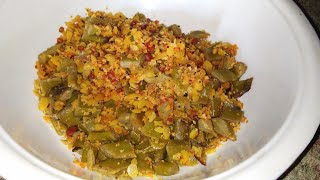 thammakaya curry in telugusword beans recipe in teluguతమ్మకాయ వేపుడు [upl. by Adnyleb]