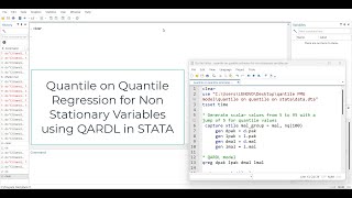 STATA plotting and interpreting quantile on quantile for NonStationary Variables [upl. by Laamaj]