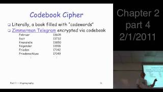 Chapter 2 part 4 Crypto Basics  VENONA codebook cipher Zimmerman telegram [upl. by Ecirtemed796]