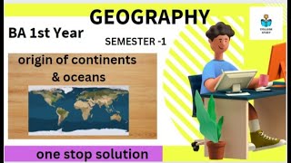 Ba 1st semester geography origin of continents amp ocean in english ba 1st year geography by Simran [upl. by Ilana]