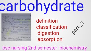 carbohydrate definition type digestion and absorption biochemistry [upl. by Eijneb70]