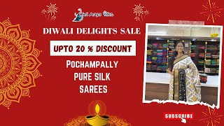 Pochampally Pure Silk Sarees  Diwali Delight Sale 🎉  Latest Designs with Prices amp Home Delivery [upl. by Ttej]