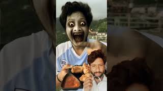 Shaitaan 👹 Fried Momos 🥟 kha gaya 😨 shorts trendingshorts comedy food meghachaube [upl. by Hctud]