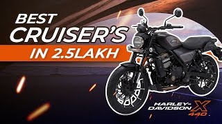 Top 5 Cruiser Bikes Under 25 Lakh in India  Riders Rally [upl. by Neerihs]