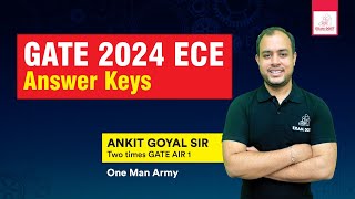 GATE 2024 ECE Answer Keys  Ankit Goyal  One Man Army [upl. by Edmee]