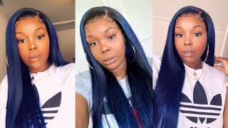 HOW I DYED MY HAIR BLUE IN MINUTES USING THE WATERCOLOR METHOD  Ft Ali Pearl Hair  613 Hair [upl. by Hawker793]