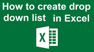 How to Create a drop down list in Excel [upl. by Annoyik413]