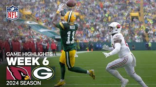 Arizona Cardinals vs Green Bay Packers Game Highlights  NFL 2024 Season Week 6 [upl. by Gordie]