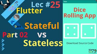 Flutter in Hindi  Difference bw State full and Stateless widgets  Lec  25  Part 02 [upl. by Aneet837]