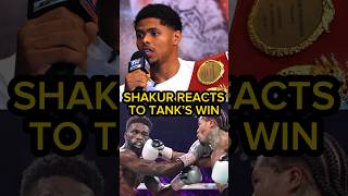 Shakur Stevenson Reaction to Tank Davis beating Frank Martin [upl. by Yarak887]