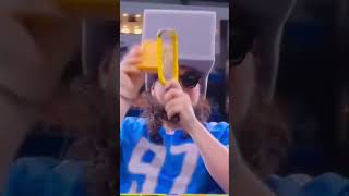 This Lions fan really snuck in a cheese grader to the Lions Packers game 😂 [upl. by Eseret180]