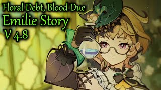 Emilie Story Quest English Floral Debt Blood Due  Patch 48 genshinimpact genshinstory [upl. by Walliw]