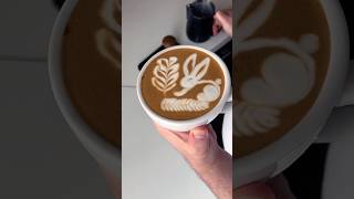 How to make slow leaf 🍂 with bunny 🐰 latteaartyoutubevideo shortvideo newvideo shorts coffee [upl. by Weldon]