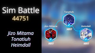 Sim Battle Jizo Mitama  Tonatiuh  Heimdall 44751 [upl. by Becca]