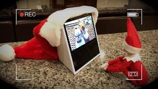 ELF ON THE SHELF CAUGHT MOVING CALLS ELF PETS ON AMAZON ECHO SHOW [upl. by Yebba]