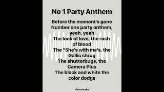 No 1 Party Anthem am arcticmonkeys music lyrics [upl. by Deehsar627]