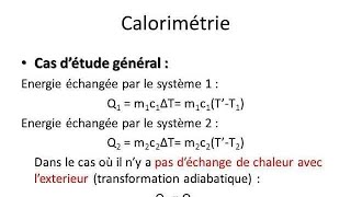 exam TP calorimétrie Thermodynamique S1 SVTU [upl. by Navnod897]