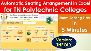 Automatic Exam Seating plan for Tamilnadu Polytechnic Colleges  Practical Exam  Attendance sheet [upl. by Sholem]