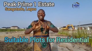 AVAILABLE PLOTS OF LAND SUITABLE FOR RESIDENTIAL IN PEAK PRIME 1 ESTATE SANGOTEDO LAGOS [upl. by Suqram]