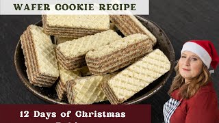 Wafer Cookie Recipe at Home  12 Days of Christmas Baking [upl. by Ludvig400]